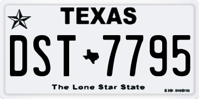 TX license plate DST7795