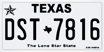TX license plate DST7816