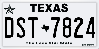 TX license plate DST7824