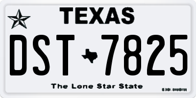 TX license plate DST7825