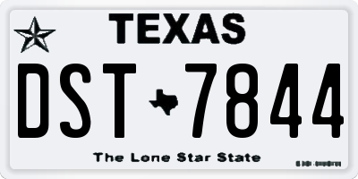 TX license plate DST7844
