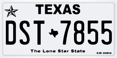 TX license plate DST7855