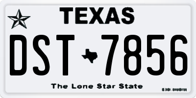 TX license plate DST7856