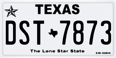 TX license plate DST7873