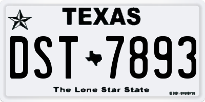 TX license plate DST7893