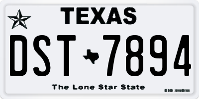 TX license plate DST7894