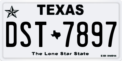 TX license plate DST7897