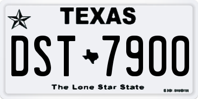 TX license plate DST7900