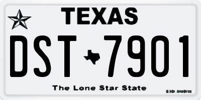 TX license plate DST7901