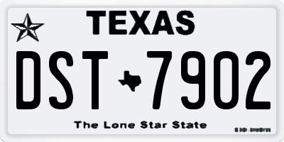 TX license plate DST7902