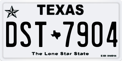 TX license plate DST7904