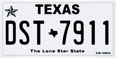 TX license plate DST7911