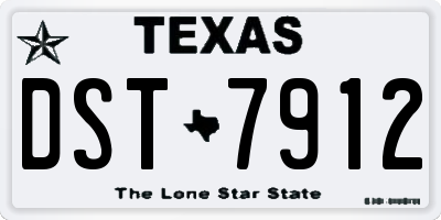 TX license plate DST7912