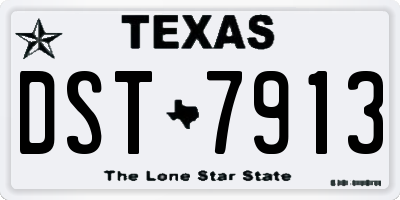 TX license plate DST7913