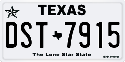 TX license plate DST7915