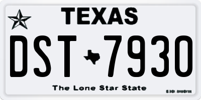 TX license plate DST7930