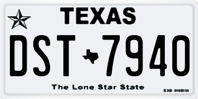 TX license plate DST7940