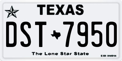 TX license plate DST7950