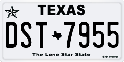 TX license plate DST7955