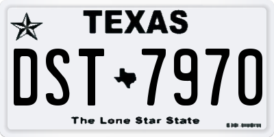 TX license plate DST7970