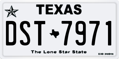 TX license plate DST7971