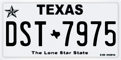 TX license plate DST7975