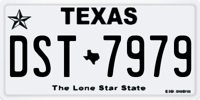 TX license plate DST7979