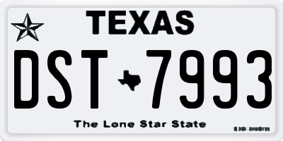 TX license plate DST7993