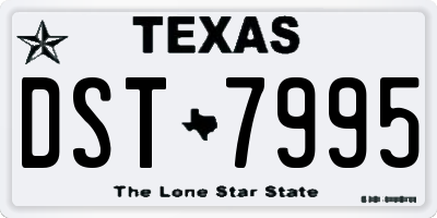 TX license plate DST7995