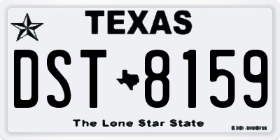 TX license plate DST8159