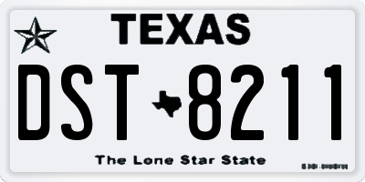 TX license plate DST8211