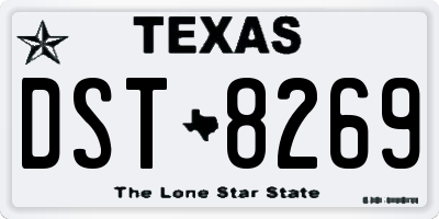 TX license plate DST8269