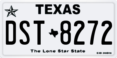 TX license plate DST8272