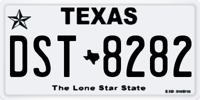 TX license plate DST8282