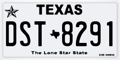 TX license plate DST8291