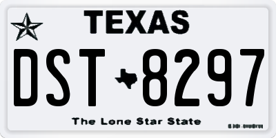TX license plate DST8297