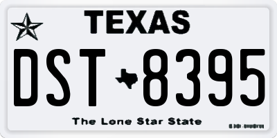 TX license plate DST8395