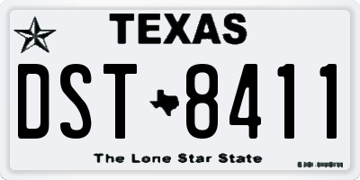 TX license plate DST8411