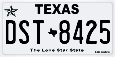 TX license plate DST8425