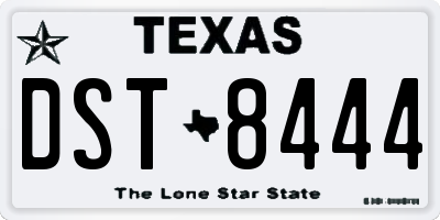 TX license plate DST8444