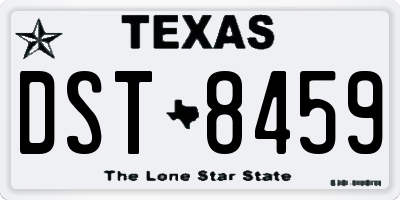 TX license plate DST8459