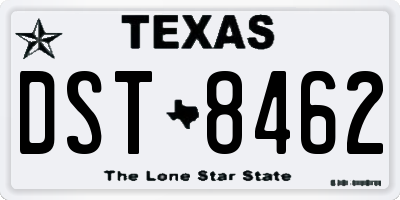 TX license plate DST8462