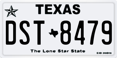 TX license plate DST8479