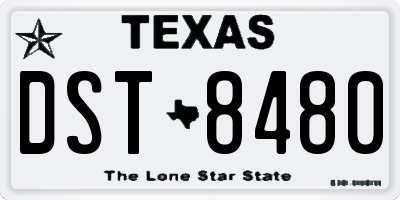 TX license plate DST8480