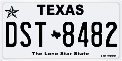 TX license plate DST8482