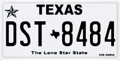 TX license plate DST8484