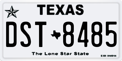 TX license plate DST8485