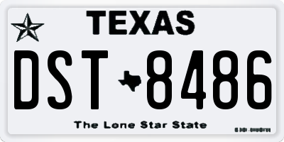 TX license plate DST8486