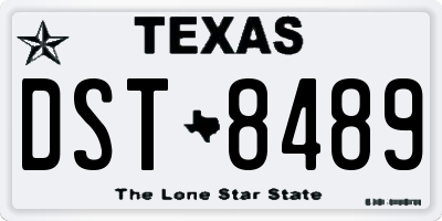 TX license plate DST8489