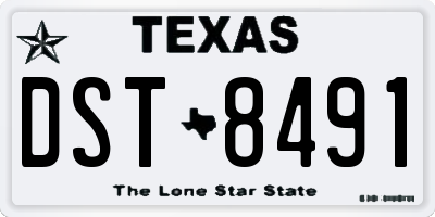 TX license plate DST8491
